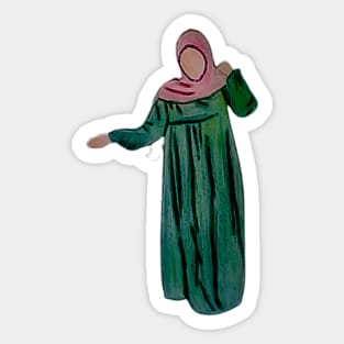 Hijabi - Muslimah - Hijab Hand drawn - Hijab Girl Sticker